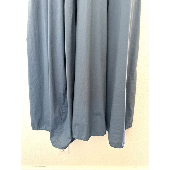 Cos Cotton Flared Midi Dress Casual Pockets Blue Size 10 - Picture 5 of 11